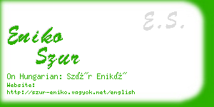 eniko szur business card